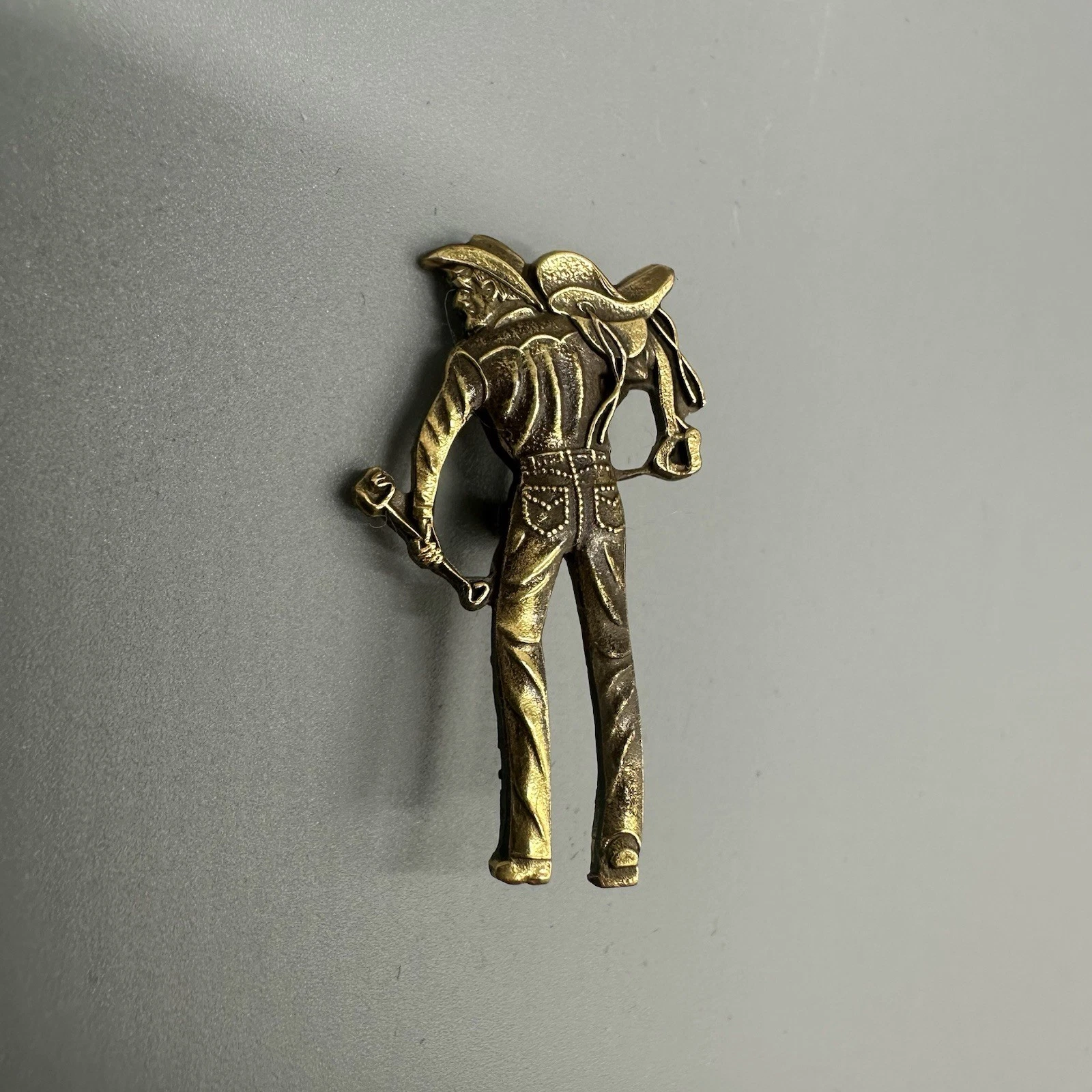 Vintage Levi’s Strauss & Co. Employee Pin Gold Filled Saddleman Cowboy