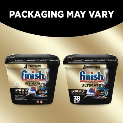 Finish Ultimate Dishwasher Detergent Tabs with CycleSync Technology