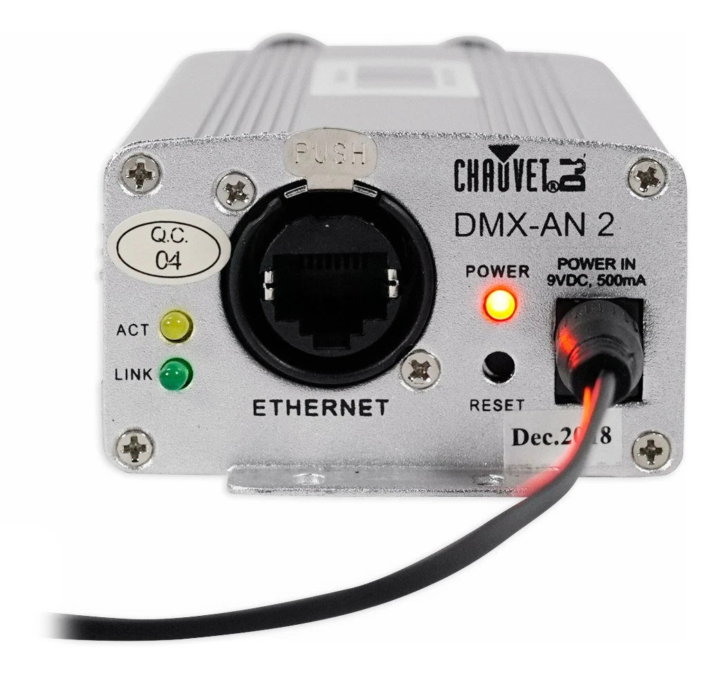 Interfaz convertidor Chauvet DJ DMX-AN2 DMX a Art-Net o Art-Net a DMX