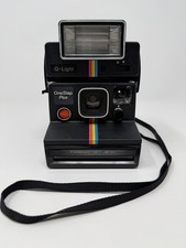 Vintage Polaroid OneStep Plus Rainbow SX-70 Land Camera Q-Light Flash Untested