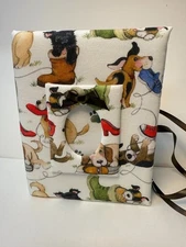 Custom Playful Puppy Dog Photo Album - Holds 100 4x6 Photos - Handmade