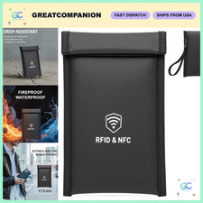 2 Pack Faraday Bags for Phones - Signal Blocker, Fireproof, Waterproof, RFID Pou