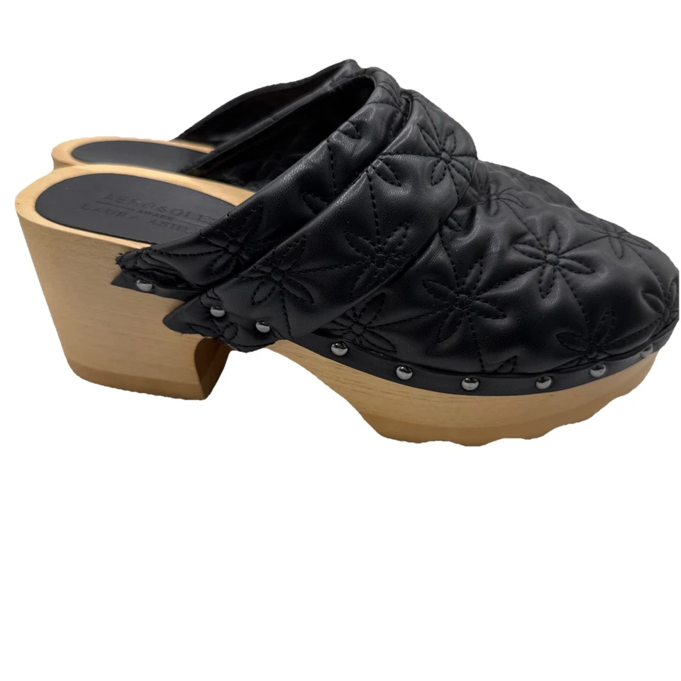 AEROSOLES Aware Laura Ashley Pedro Negro Zapatos Sin Cordones Zuecos Para Mujer Talla 6.5 Foto 2 de 4