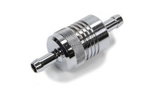 Russell 645060 Chrome Fuel Filter 516 Inout Hose Barb 40 Microns 3 Long Wps