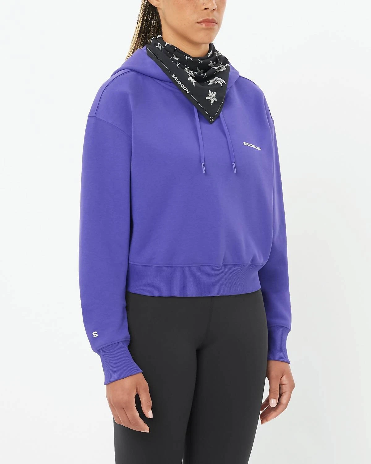 Salomon Logo Crop Hoodie Size M