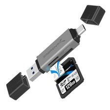 USB-C USB-A SD/Micro SD Card Reader, USB 3.0 Dual-Slot USB-A USB-C Reader