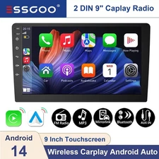 Apple CarPlay 64GB Android 14 Car Stereo Radio 2 DIN GPS Head Unit with Dash US