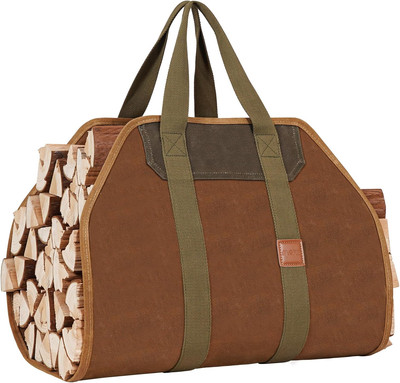 1MORE Firewood Carrier - Wood for Firewood,Log Rust 