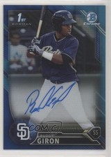 2016 Bowman Chrome Prospect Blue Refractor 36/150 Ruddy Giron #CPA-RG Auto 5p5