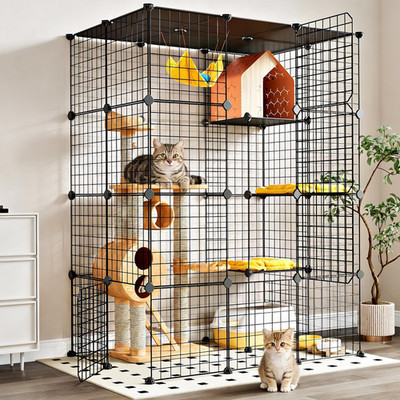 Oneluck Extra Large Cat Cage4-Tier Catio Diy Metal Cat Enclosure Platforms55
