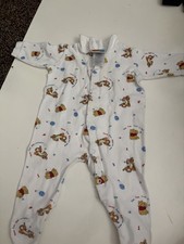 Vintage 2000 Y2K Disney Winnie The Pooh Baby Romper Outfit Footie 3-6 Months