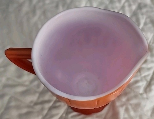 Vintage Hazel Atlas Moderntone Platonite Creamer Coral - Picture 4 of 7