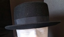 Vintage Street Smart By Betmar Black 100 Wool Felt Hat Made In USA Wpl 4384