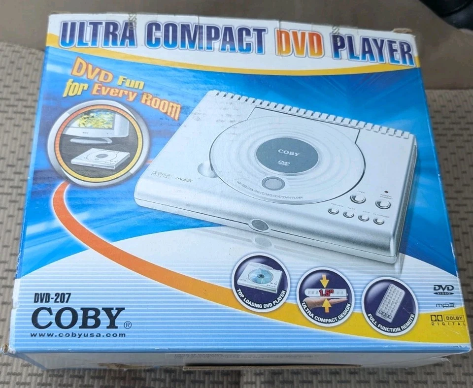 Coby DVD-207 Ultra Compact DVD Player-New In The Box 2005 - Image 2 of 2