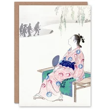 Ogata Gekko Art Card Dreaming Of Marriage Vintage Japanese