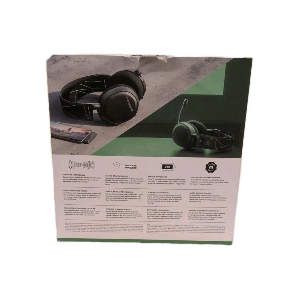 SteelSeries Headset 61466 Arctis 7X Wireless 2,4 GHz Wireless Gaming Schwarz - Bild 2 von 4