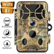 30MP Trail Hunting Camera 1296P Wildlife WIFI Night Vision Outdoor Security Cam