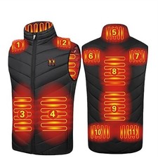 Heated Vest USB Electric Heated Vest Heating Jacket Winter Vests for Outdoor ...