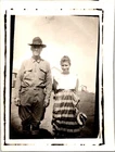 Early Army  Soldier HICK Posing with Girlfriend EMMA  WW1 era