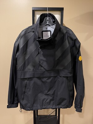 Moncler x Off White Donville Smock Black Windbreaker Jacket Moncler x Off White Donville Smock Black Windbreaker Jacket