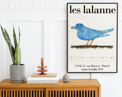 Les Lalanne Exhibition Poster, Mid-Century Modern Art Print, Vintage Wall Decor