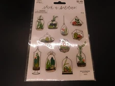 The paper studio stick a bilities Terrarium stickers 22pc