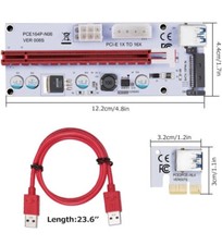 1x PCE164P-N04 VER008S USB 3.0 Cable PCI-E 1x to 16x Riser