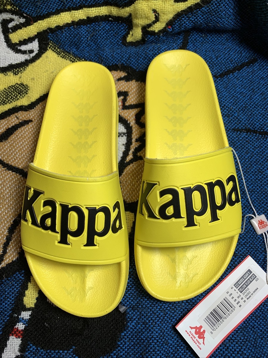 KAPPA 222 Banda Adam 9 Slides Yellow Flou-Black Unisex Size  display picture 1