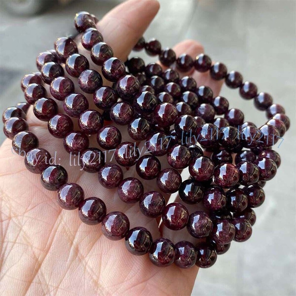 Natural Red Garnet Beads Round, 3mm 4mm 6mm 8mm 10mm 12mm In Full 15.5 - Foto 8