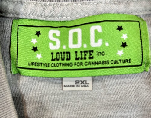 S.O.C. Loud Life XXL Bill Clinton High Times Cannabis Humorous T Shirt Made USA - Picture 9 of 10