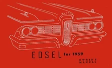 Edsel All Models 1959 Maintenance/Owners Manual Book