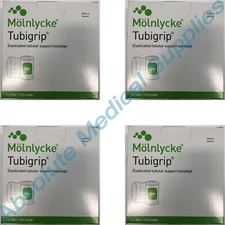 *4-Packs* Molnlycke Tubigrip Elasticated Tubular Support 10m Bandage Size-D 1437