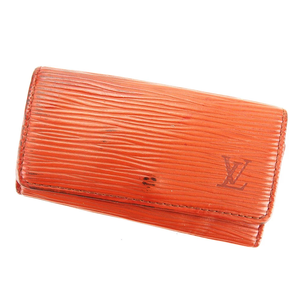 Louis Vuitton Key holder Key case Epi Brown Woman unisex Authentic