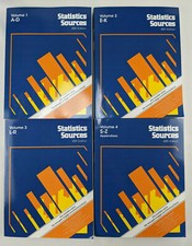 Statistics Sources 40th Edition - Volume 1 2 3 4 -  Gale Research Inc