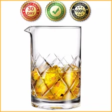 PROFESSIONAL COCKTAIL MIXING GLASS 24 OZ Thick Bottom Seamless Crystal Glass NEW