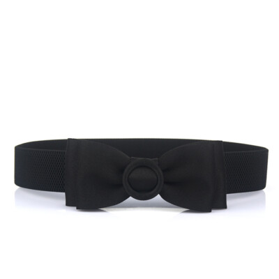 Women Cute Bowknot Elastic Waist Belt Stretch Cinch Dress  display picture 3