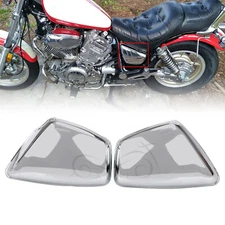 Left Right Side Chrome Battery Cover For Yamaha Virago 1100 XV1100 XV750 XV700