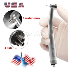 Dental High Speed Handpiece LED Fiber Optic Torque Push 4Holes Cartridge Rotor