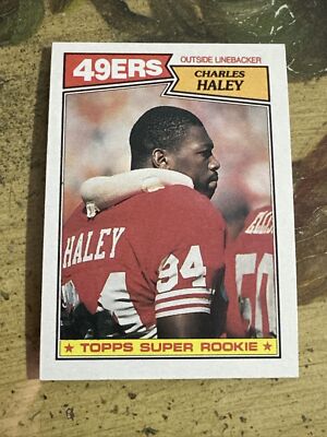Vtg 1987 Topps #125 CHARLES HALEY RC 49ers Cowboys JMU Dukes OLB DE NFL HOF NM/M
