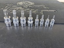 Au737 New Cornwell Tools Combination Drive Tamper Torx 8pc Socket Set