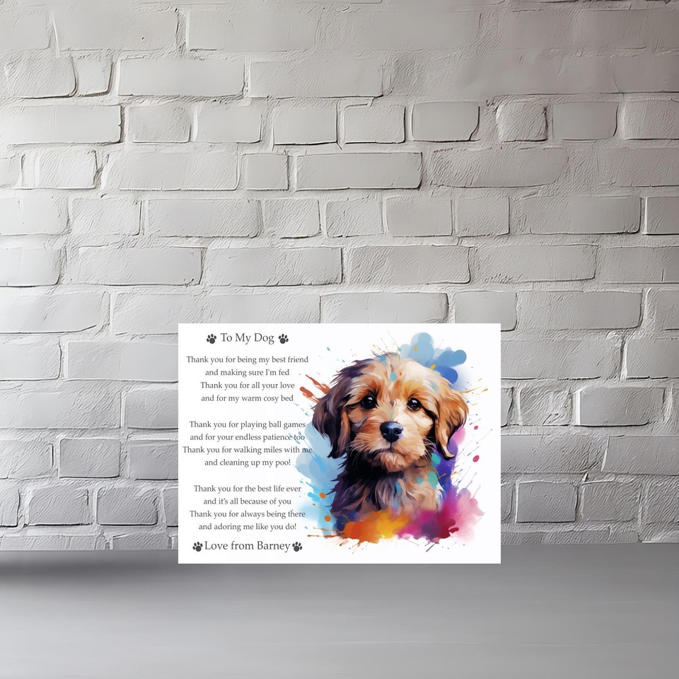 Personalised Best Friend Poem Birthday Gift Friendship Keepsake Present