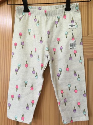 NWT OshKosh Girls Capri Leggings Ice Cream Cropped Many Sizes