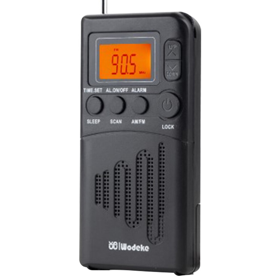 AM FM Stereo with Headphone Jack Speaker Pocket Radios LCD Display AM ...