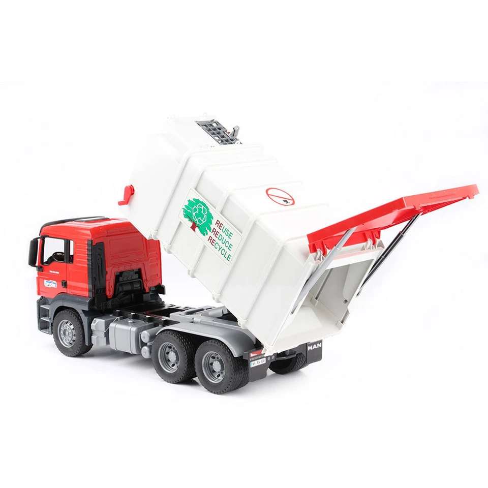 Bruder 53cm 1:16 MAN TGS Side Loading Garbage/Recycling Truck w/Bin Kids Toy - image 3 of 4