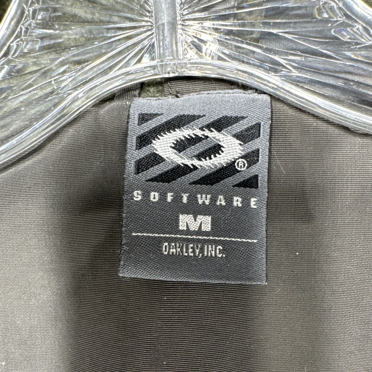 Vintage Oakley Software Jacket Mens Sz M Gray Center O Vintage Oakley Software Jacket Mens Sz M Gray Center O