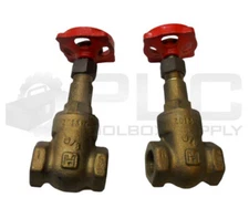 LOT OF 2 NEW MILWAUKEE VALVE 148 BRONZE GATE VALVE 3/8"