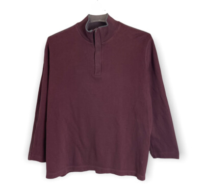 Maroon Mens Boss Sweater HUGO BOSS Diluca Virgin Wool And Lyocell