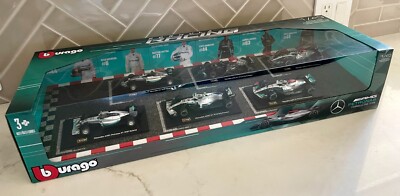 Bburago 1:43 F1 6個セット レースカー　メルセデス Bburago Mercedes Formula Racing 1/43 Diecast Model 6 Pack