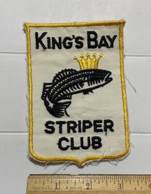 King s Bay Striper Club Fish Fishing Angler Souvenir Embroidered Patch Badge