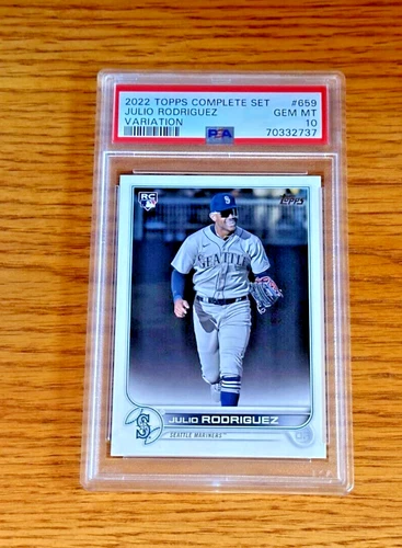 JULIO RODRIGUEZ 2022 Topps Complete Sets #659 Rookie RC PSA 10 Factory Variation